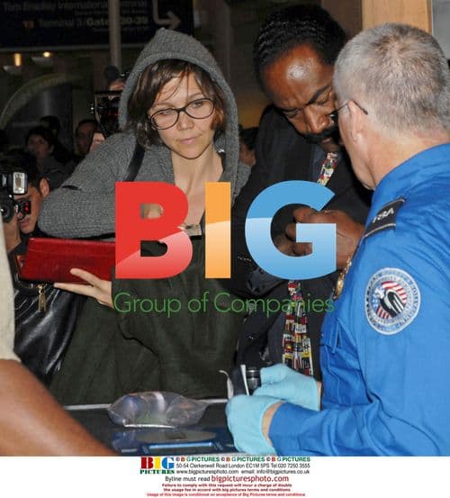 Maggie Gyllenhaal Arriving at LAX