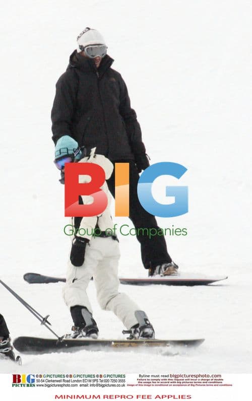 Kylie Minogue and Andres Velencoso at Alpes Ski Resort