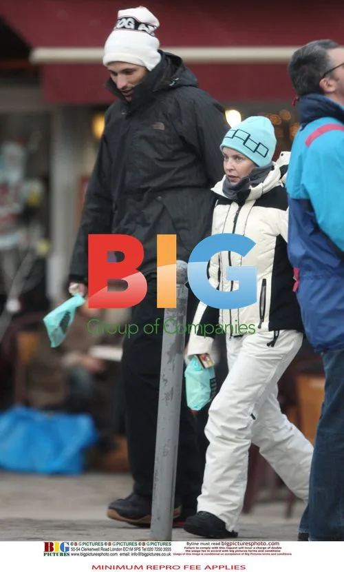 Kylie Minogue and Andres Velencoso in Alpes Ski Resort