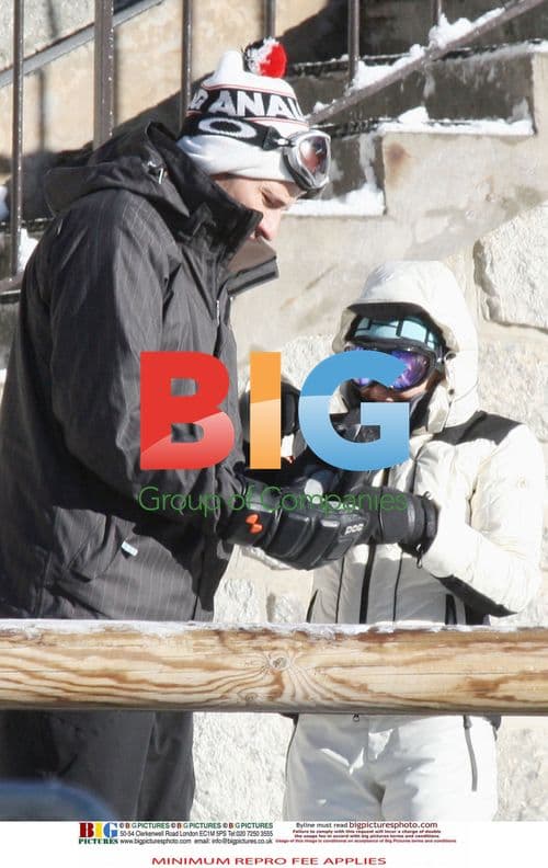 Kylie Minogue and Andres Velencoso in Alpes Ski Resort