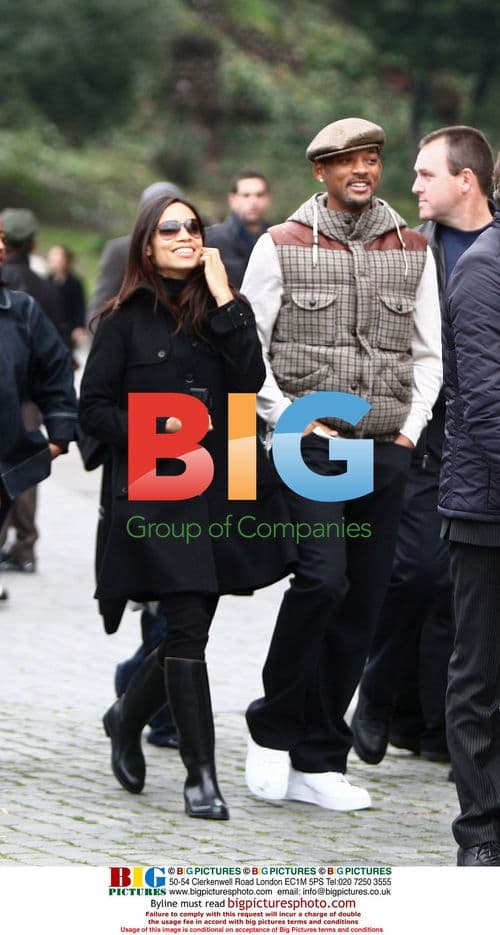 Will Smith and Rosario Dawson at the Colosseum