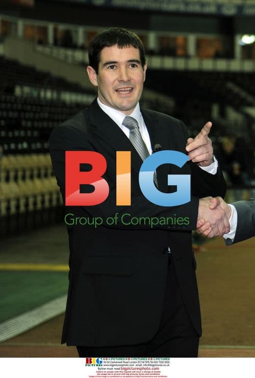 Nigel Clough Shakes Hands with Derby County Vice Chairman