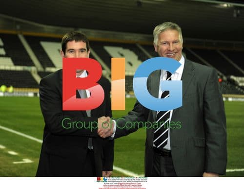 Nigel Clough Shakes Hands with Derby County Vice Chairman