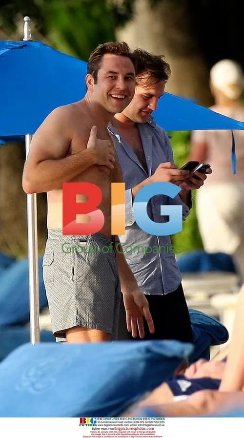 David Walliams on Barbados beach vacation