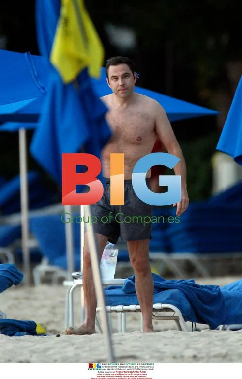 David Walliams Relaxes in Barbados