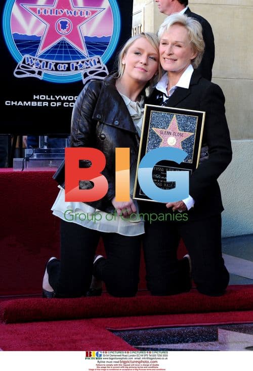 Glenn Close and daughter at Hollywood Walk of Fame