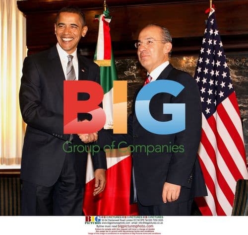 Obama Meets Mexican President Calderon