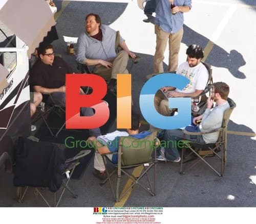 Actors Brainstorming on 'Funny People' Set