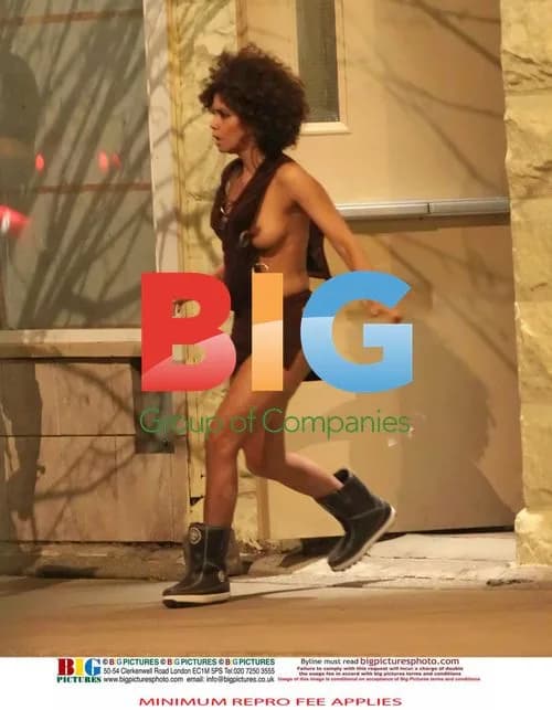Halle Berry Braves Canadian Cold Filming