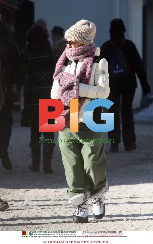 Kylie Minogue with boyfriend Andres Velencoso in ski resort