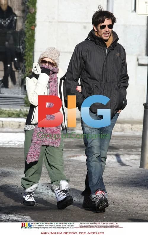 Kylie Minogue with Boyfriend in Alps