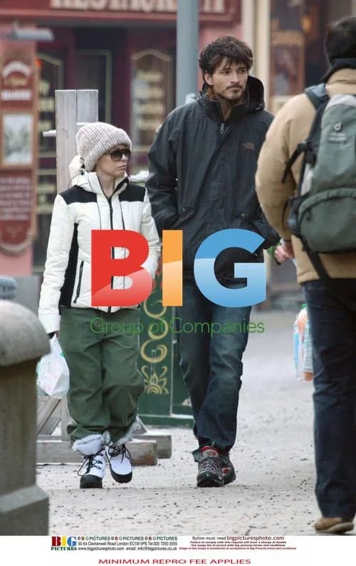 Kylie Minogue and Boyfriend in Ski Resort