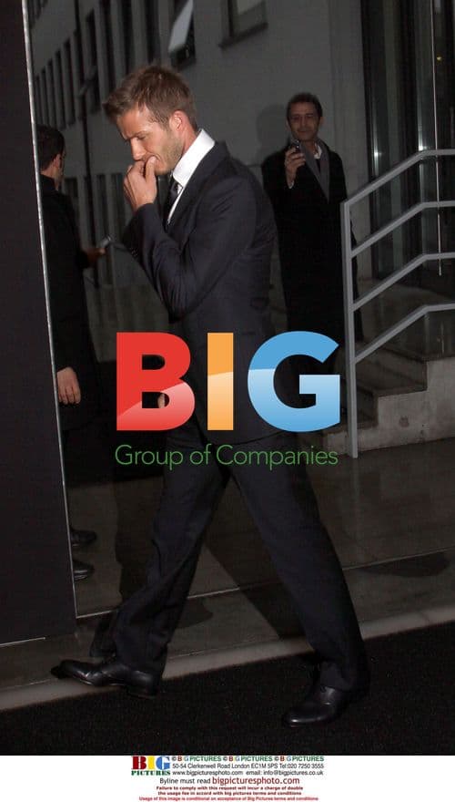 David Beckham at Emporio Armani Fashion Show