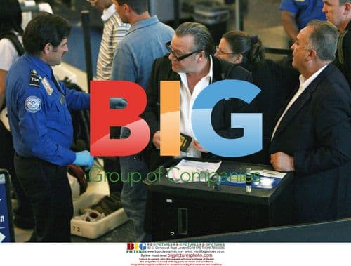 Ray Winstone at LAX Airport