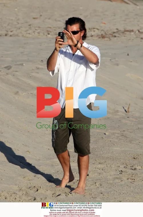 Gavin Rossdale and son Kingston in Malibu