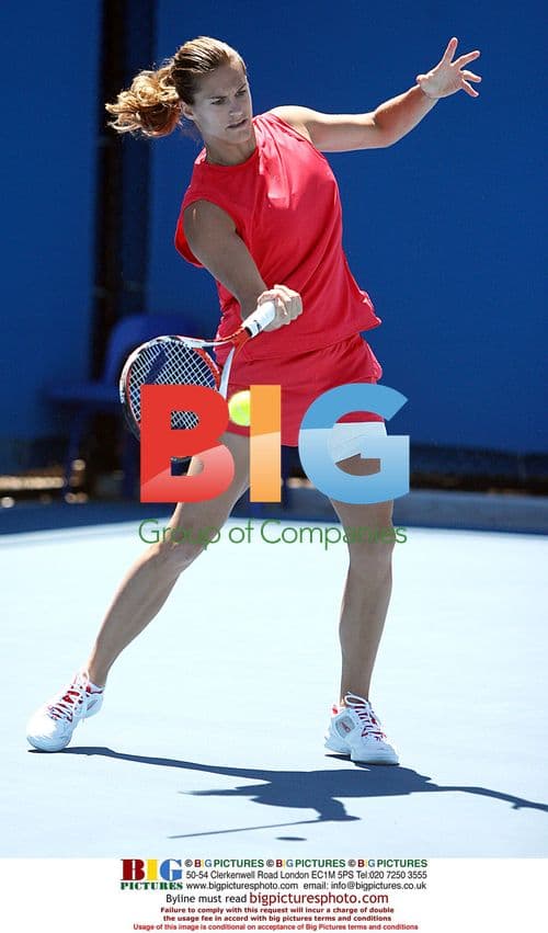 Amelie Mauresmo at Practice Session
