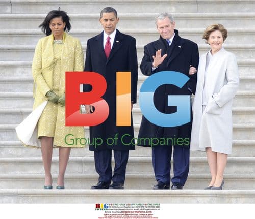 Obamas, Bushes, and Cheney at Obama's inauguration