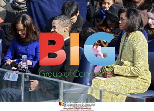 Barack Obama laughs at inauguration