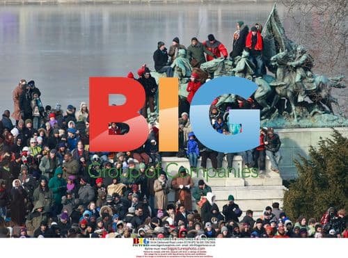 Crowds on National Mall before Obama Inauguration