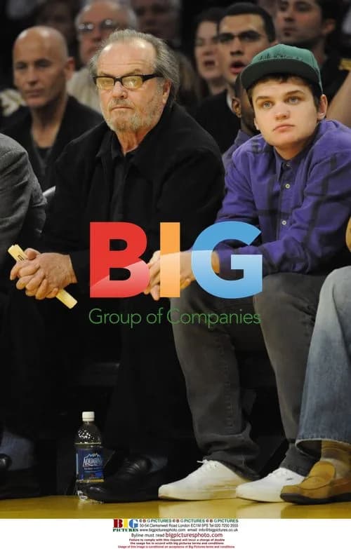 Jack Nicholson and son at NBA game
