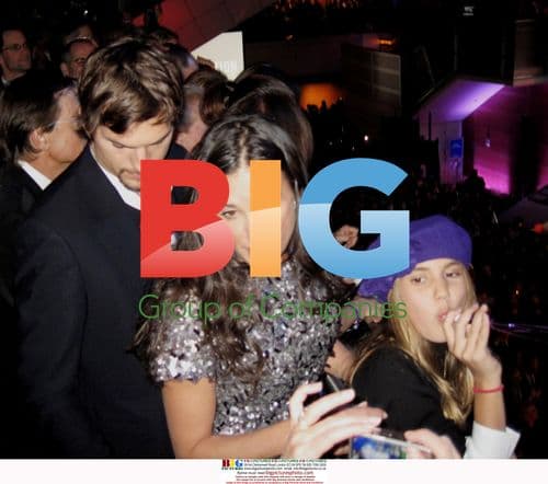 Kutcher, Moore, and Hatcher's Daughter at Huffington Post Party