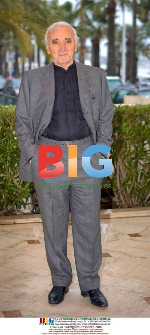 Singer Charles Aznavour at Midem music trade fair