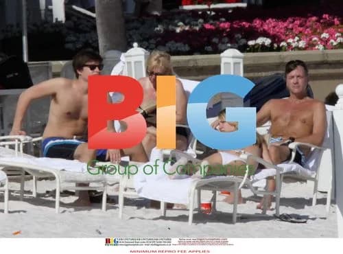 TV Hosts Judy Finnigan and Richard Madeley on Beach Vacation