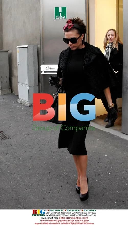 Victoria Beckham leaving Milan showroom