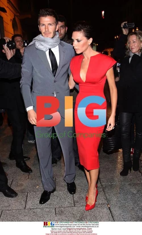 David and Victoria Beckham at Fendi party