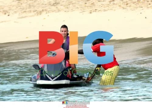 Coleen Rooney on Caribbean Beach