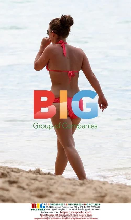 Coleen Rooney on beach holiday in Caribbean
