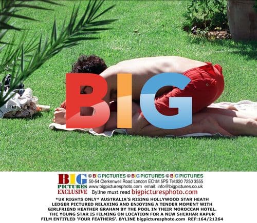 Heath Ledger and Heather Graham relaxing in Morocco