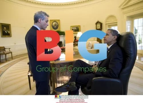 Obama Meets with Rahm Emanuel in Oval Office