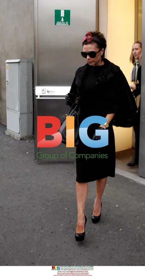Victoria Beckham leaves Milan showroom