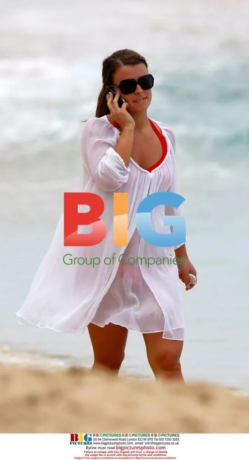 Coleen Rooney on Caribbean Beach