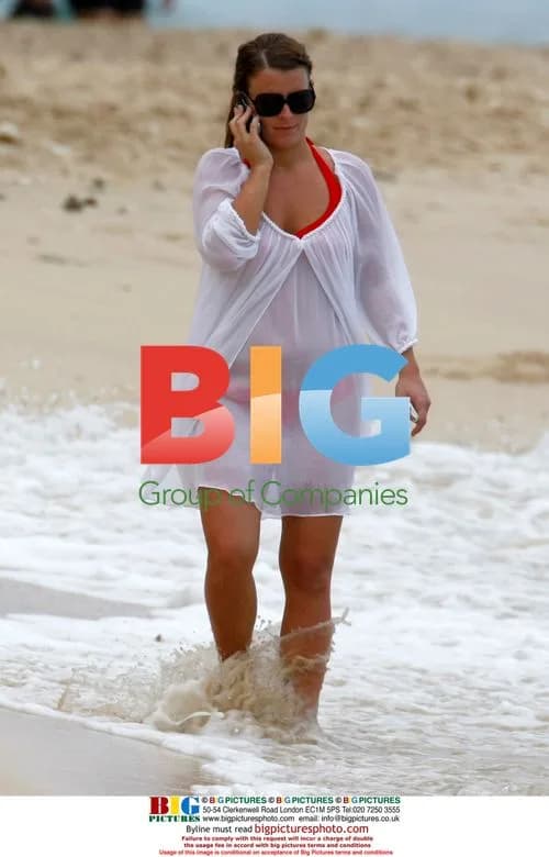 Coleen Rooney on Caribbean Beach