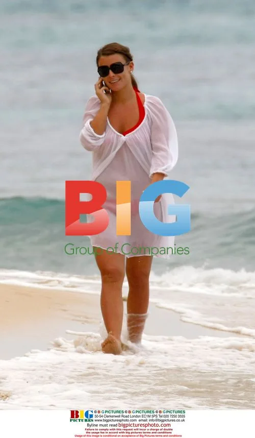 Coleen Rooney on Caribbean Beach