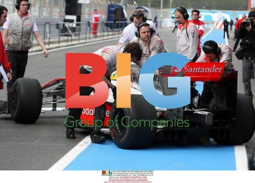 Lewis Hamilton at McLaren Mercedes Testing in Portugal