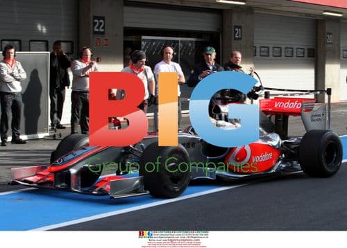 Lewis Hamilton at McLaren Mercedes MP4-24 testing
