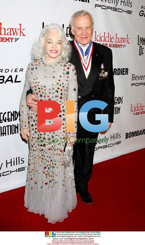 Buzz Aldrin and wife at Living Legends of Aviation Awards