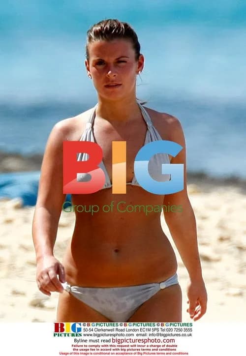 Coleen Rooney on Caribbean Beach