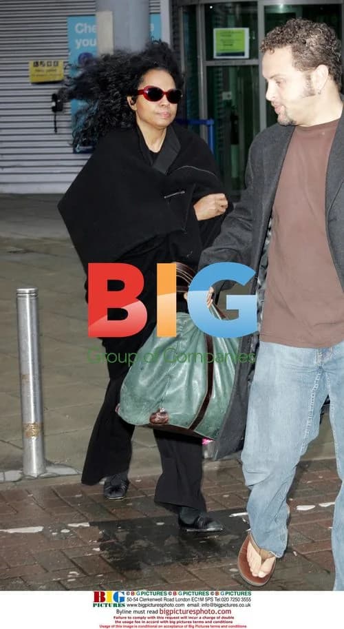 Diana Ross arrives in Manchester, England