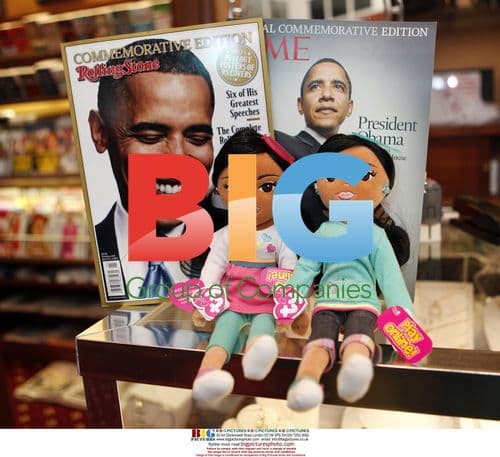 Sasha and Malia Beanie Baby dolls