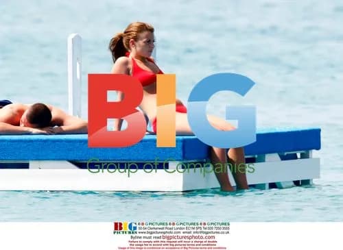Coleen Rooney on Caribbean Beach