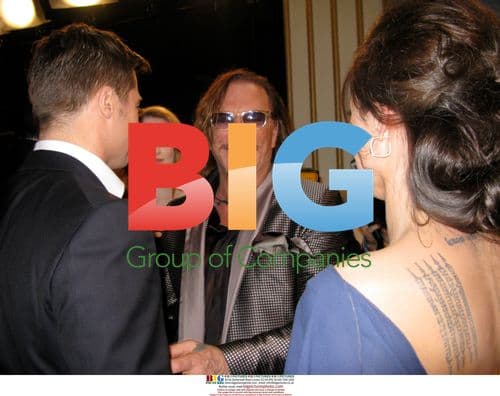 Mickey Rouke, Angelina Jolie and Brad Pitt at SAG Awards Party