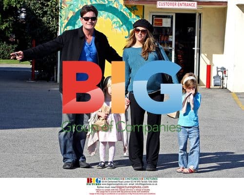 Charlie Sheen out in Brentwood, CA