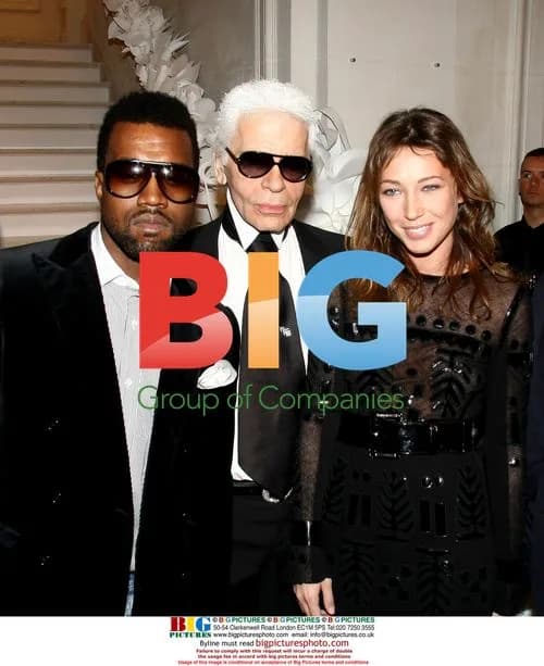 Kanye West, Karl Lagerfeld at Chanel Paris Fashion Show