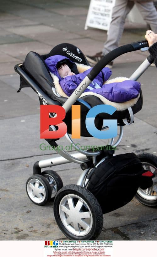 Radio 1 DJ Jo Wiley with new baby in London