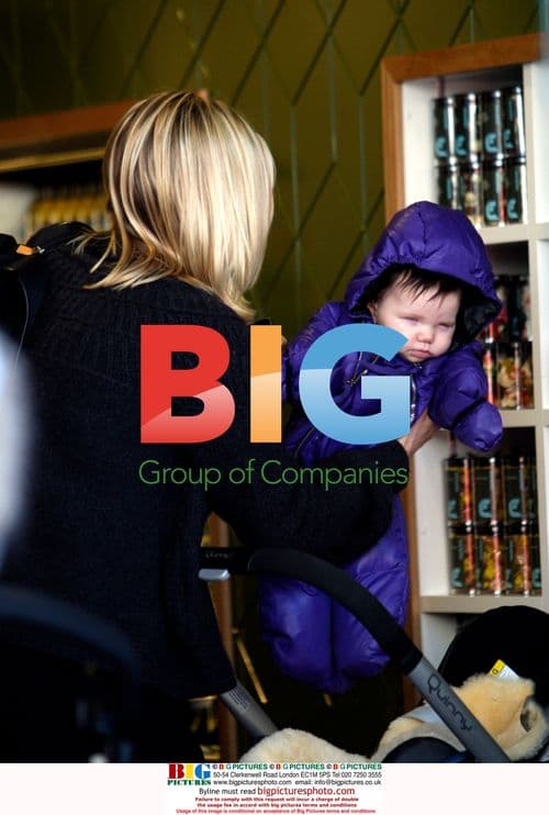 Radio 1 DJ Jo Wiley with baby in London