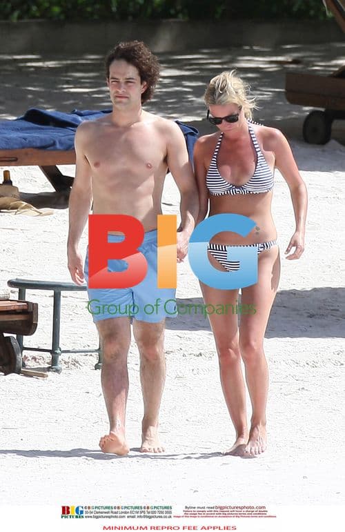 Denise Van Outen and Boyfriend on Caribbean Vacation
